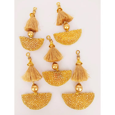 Pale Gold Bead Tassels Latkan, Indian Latkans, Blouse Latkan